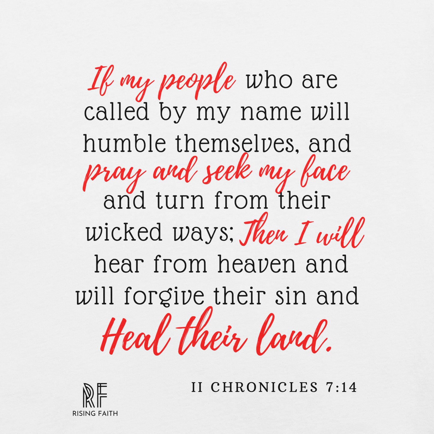 Pray and Seek My Face Short-Sleeve - Rising Faith Brand