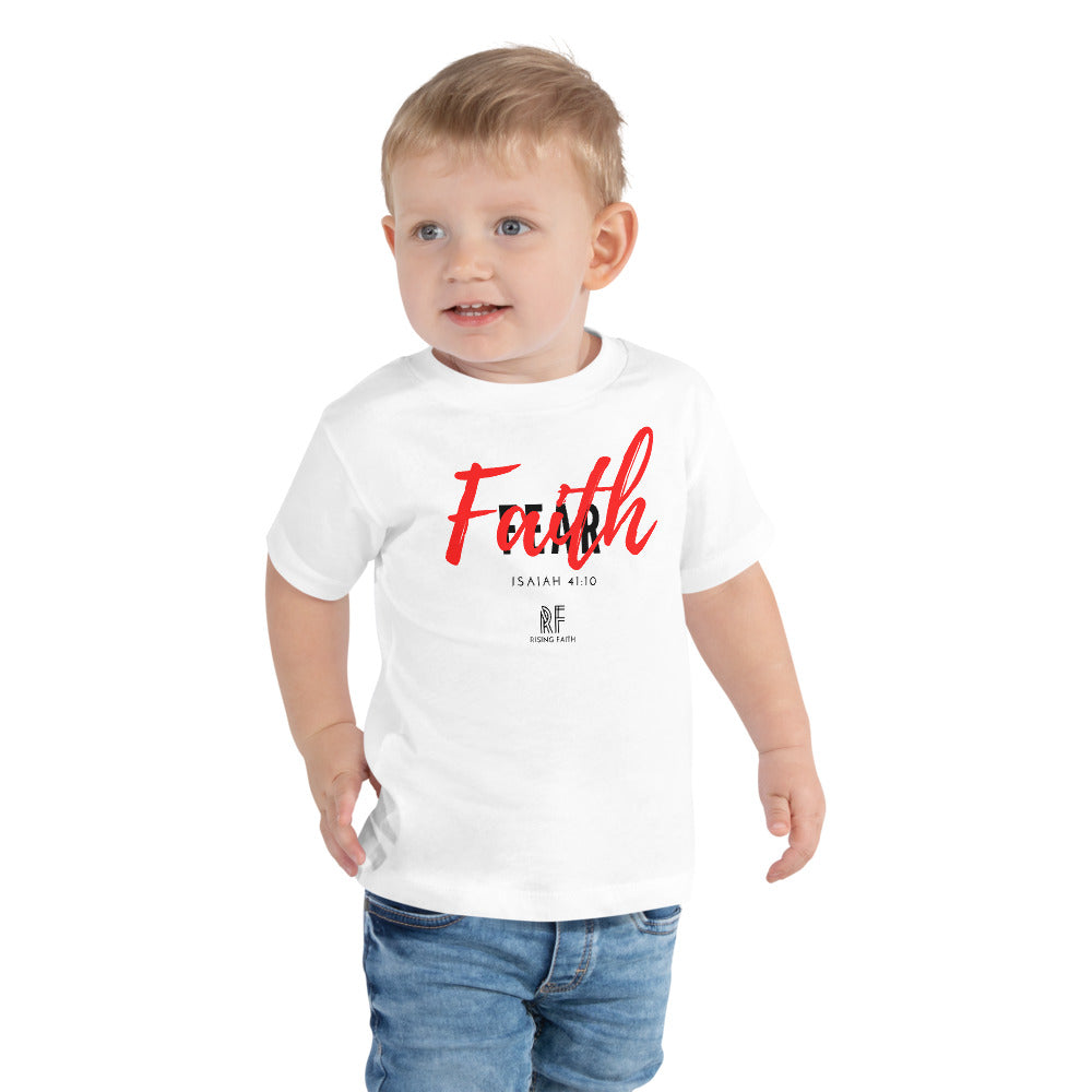 Faith Over Fear; Toddler Short Sleeve Tee - Rising Faith Brand