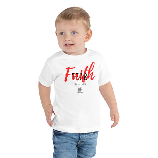 Faith Over Fear; Toddler Short Sleeve Tee - Rising Faith Brand